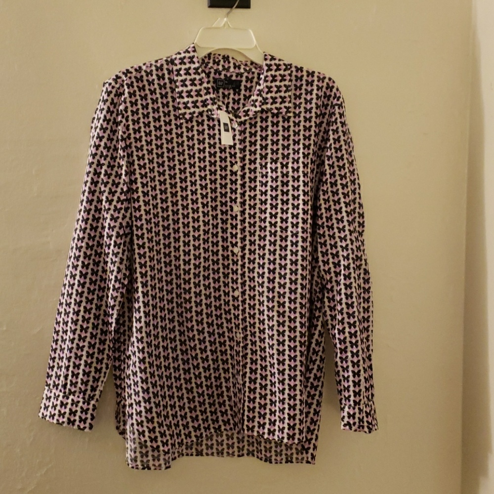 Butterfly pattern blouse